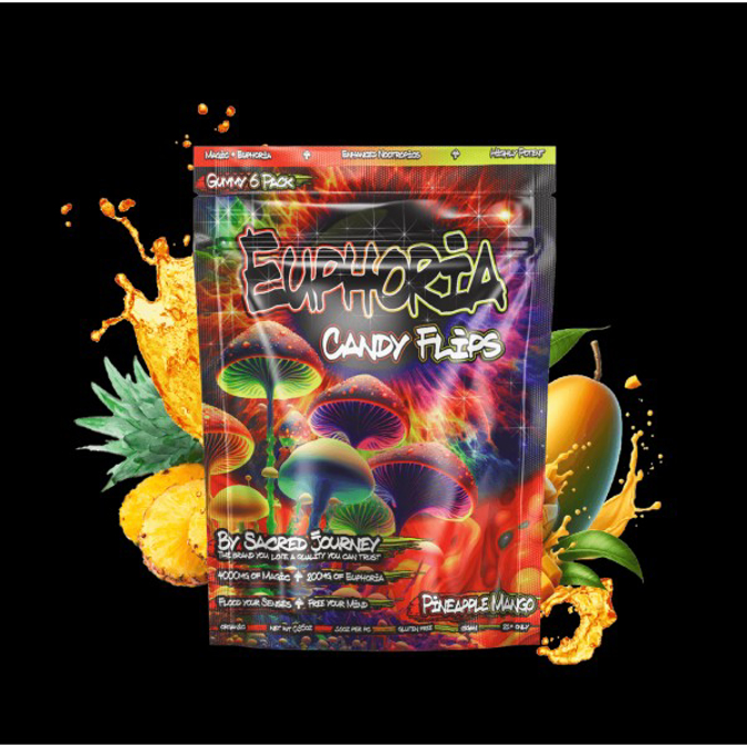 Picture of EUPHORIA CANDY FLIPS GUMMIES 10PK - PINEAPPLE MANGO