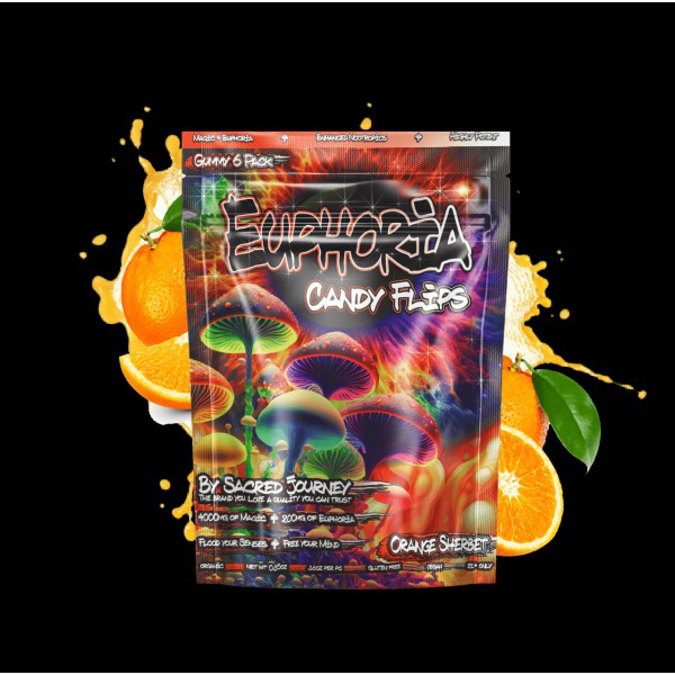 Picture of EUPHORIA CANDY FLIPS GUMMIES 10PK - ORANGE SHERBERT