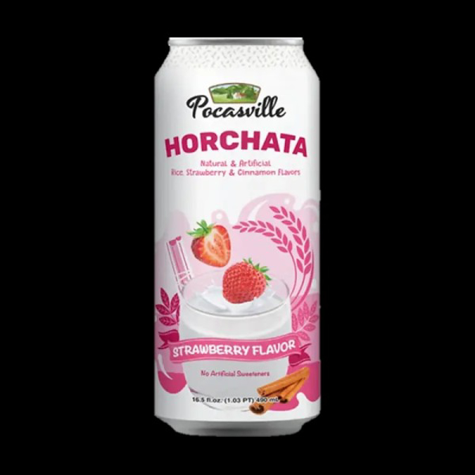 Picture of POCASVILLE HORCHATA 490ml DRINK - SABOR STRAWBERRY
