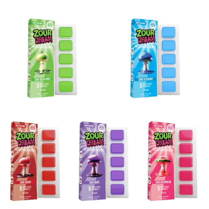 Picture of ZOUR DREAM MUSHROOM GUMMIES 10CT - STRAWBERRY SLIME