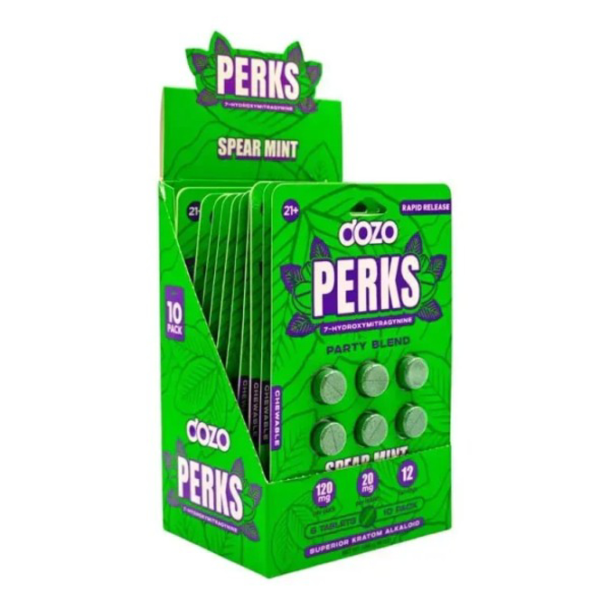 Picture of DOZO PERKS 7 HYDROXY 12 SERVING 120MG 6TABS SPEARMINT
