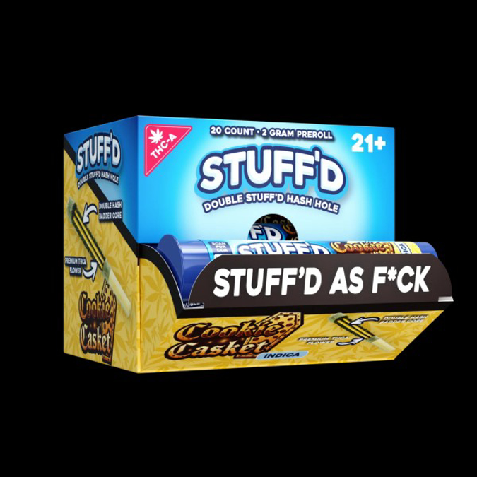 Picture of STUFF'D THCA HASH HOLES PRE ROLLS 20CT - COOKIE CASKET (INDICA)