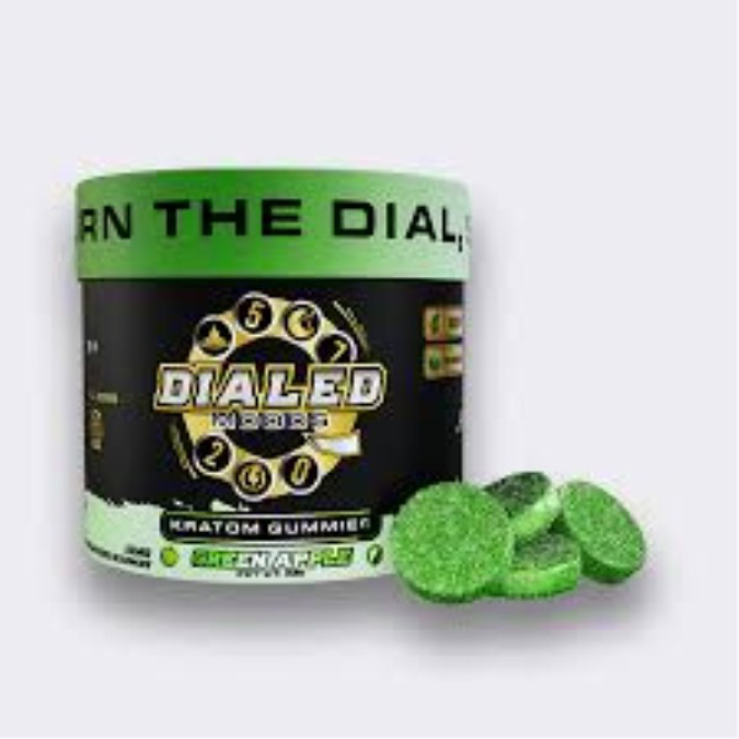 Picture of DIALED MOODS KRATOM GUMMY 30CT GREEN APPLE