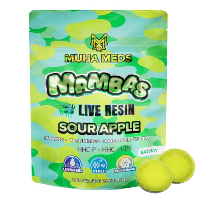 Picture of MUHA MEDS MAMBAS LIVE RESIN GUMMY - SOUR APPLE