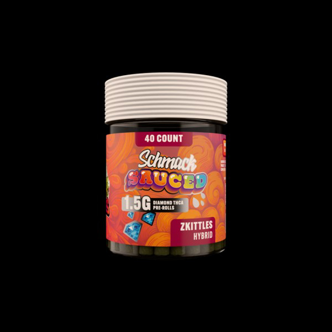 Picture of SCHMACK SAUCED 1.5G DIAMOND THCA PRE ROLLS 40CT - ZKITTLES (HYBRID)