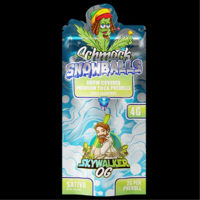 Picture of SCHMACK SNOWBALLS PREMIUM THCA PRE ROLLS 4G 10CT - SKYWALKER (SATIVA)