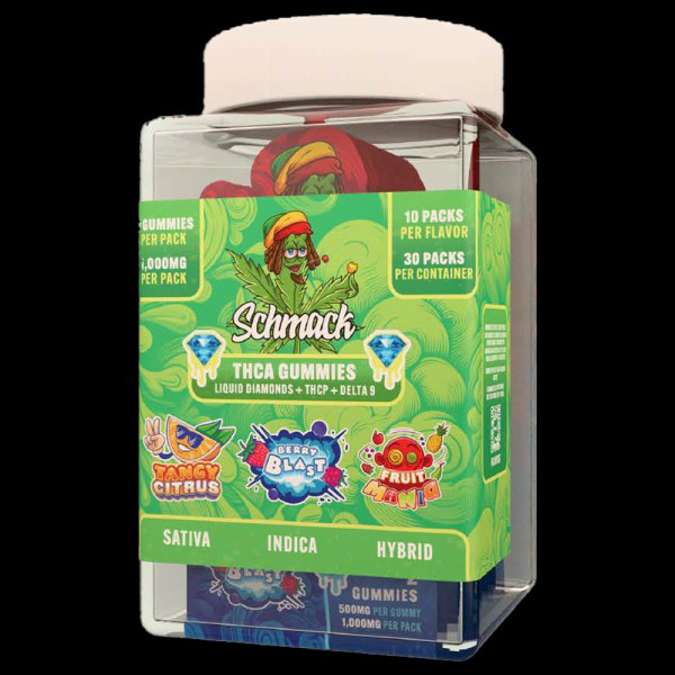 Picture of SCHMACK THCA GUMMIES 1000MG 2CT 30PK - MXED FLAVORS