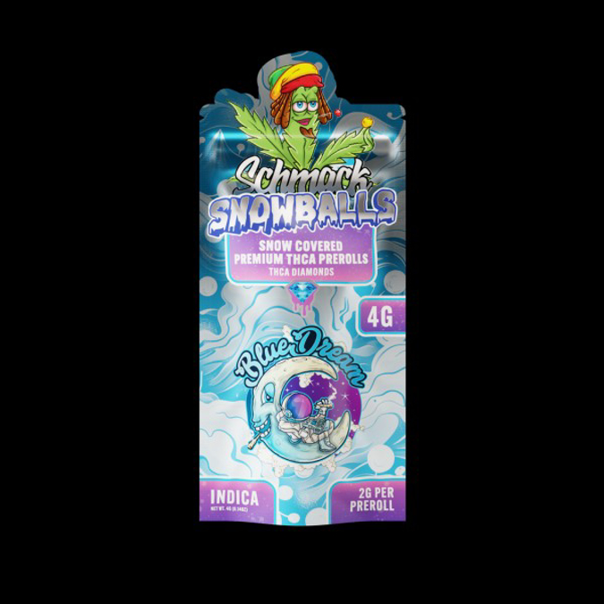 Picture of SCHMACK SNOWBALLS PREMIUM THCA PRE ROLLS 4G 10CT - BLUE DREAM (INDICA)