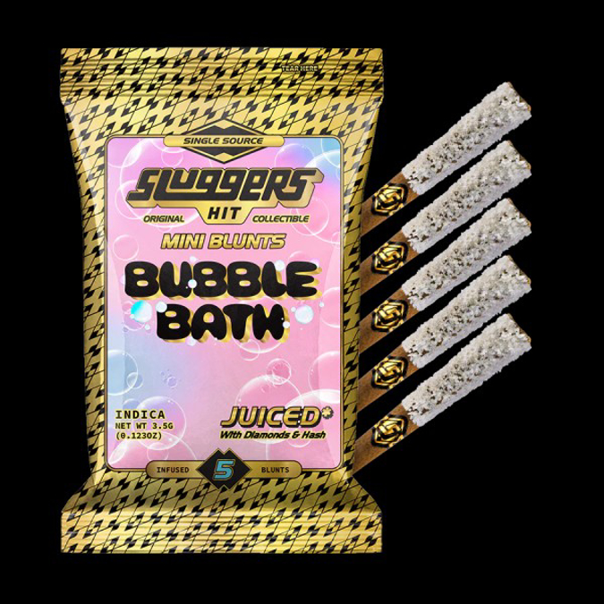 Picture of SLUGGERS HIT JUICED 0.7G INFUSED MINI BLUNTS 5PK - BUBBLE BATH (INDICA)