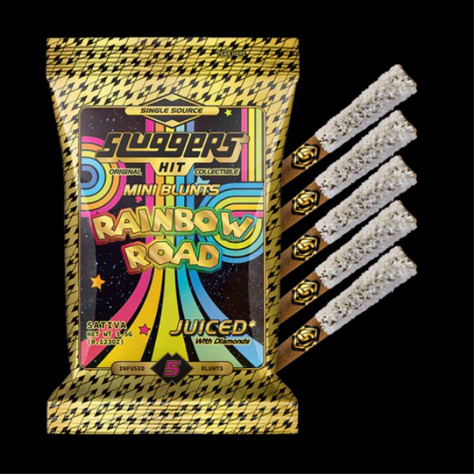 Picture of SLUGGERS HIT JUICED 0.7G INFUSED MINI BLUNTS 5PK - RAINBOW ROAD (SATIVA)