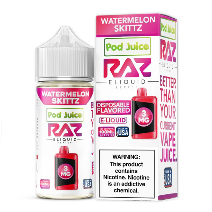 Picture of RAZ 100ML 6MG - WATERMELON SKITTZ