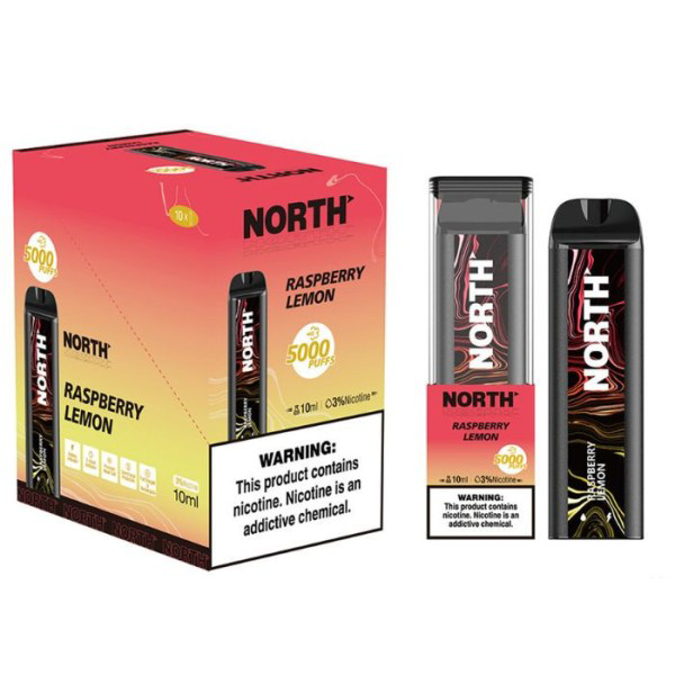 Picture of NORTH 5K 0 NICOTINE RASPBERRY LEMON