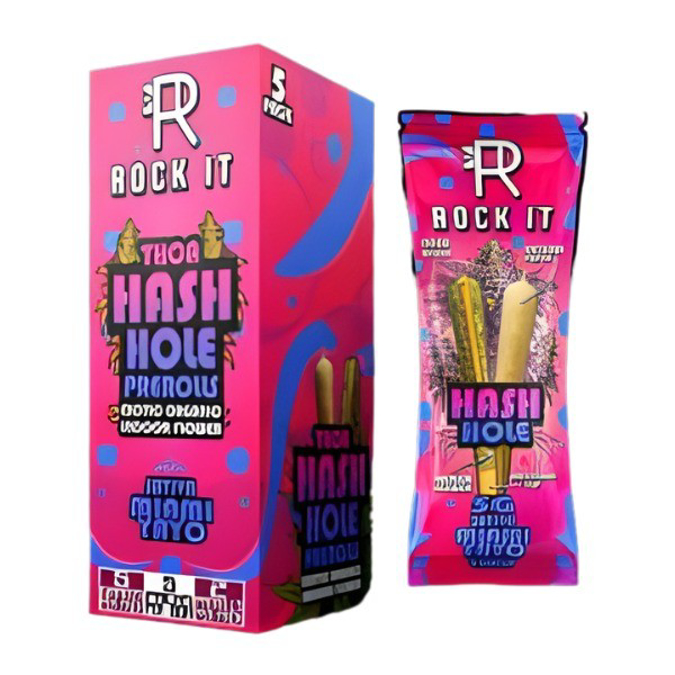 Picture of ROCK IT THCA HASH HOLES PRE ROLLS 5PK - MIAMI YAYO (SATIVA)