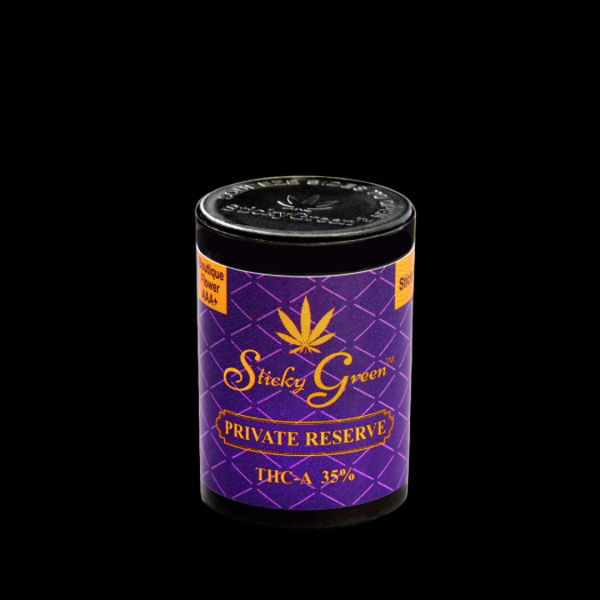 Picture of STICKY GREEN PRIVATE RESERVE 3.5G FLOWER - GLAZED APPLE (SATIVA)