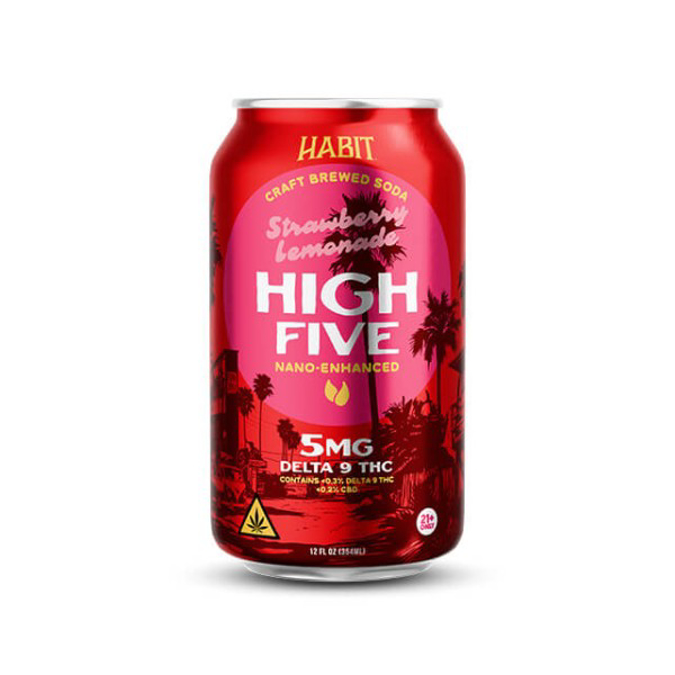 Picture of HABIT DELTA 9 HIGH FIVE SODA 5MG   STRAWBERRY LEMONADE