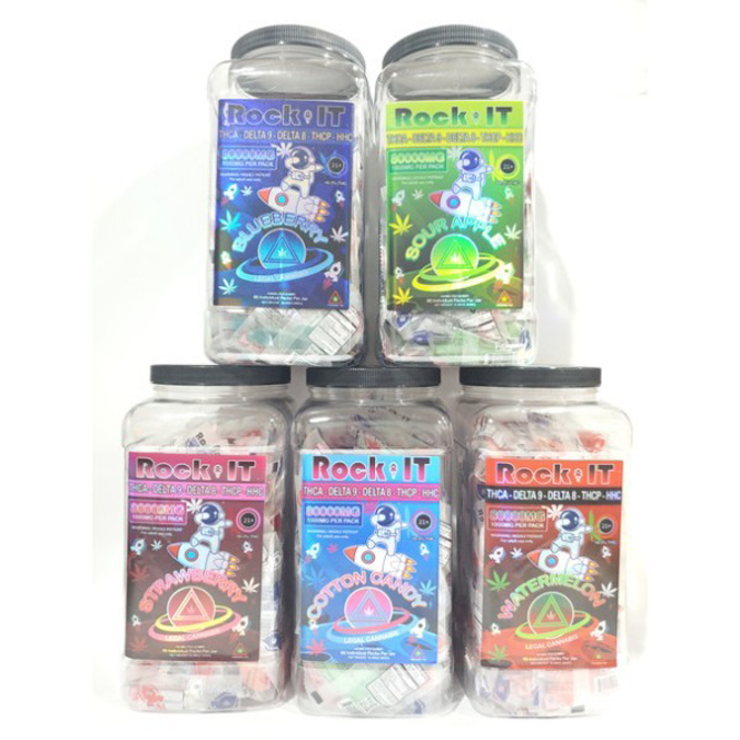 Picture of ROCK IT THCAPHHCD98 GUMMIES 80CTJAR 1000MGPC 80000MGJAR   GRAPE