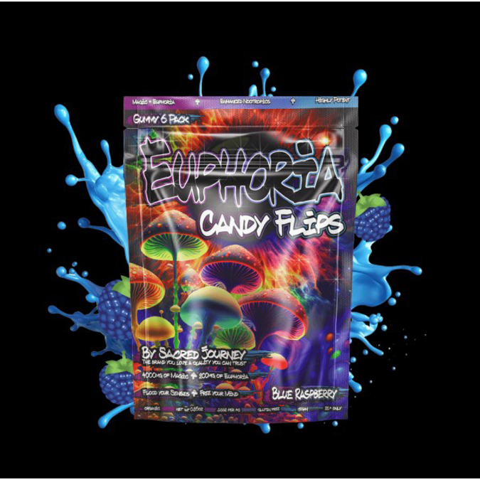 Picture of EUPHORIA CANDY FLIPS GUMMIES 10PK - BLUE RASPBERRY