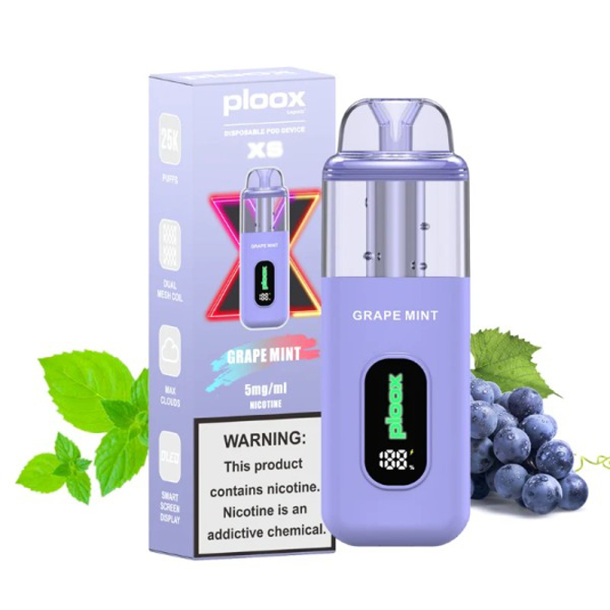 Picture of PLOOX DISPOSABLE POD 25K - GRAPE MINT